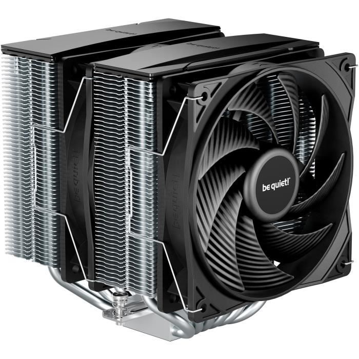 be quiet! Pure Rock Pro 3 Refroidisseur de processeur pour : LGA1150 LGA1151 LGA1155 LGA1200 LGA1700 LGA1851 AM4 AM5 base en cuivre et ailettes en aluminium nickelé 120 mm - vue 6