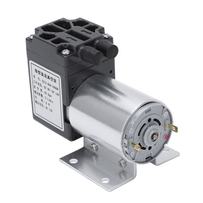 BuyWeek Mini Pompe à Vide 12V - Sans Huile, Débit 2-3.2 L/min, Pour Instruments Et Appareils