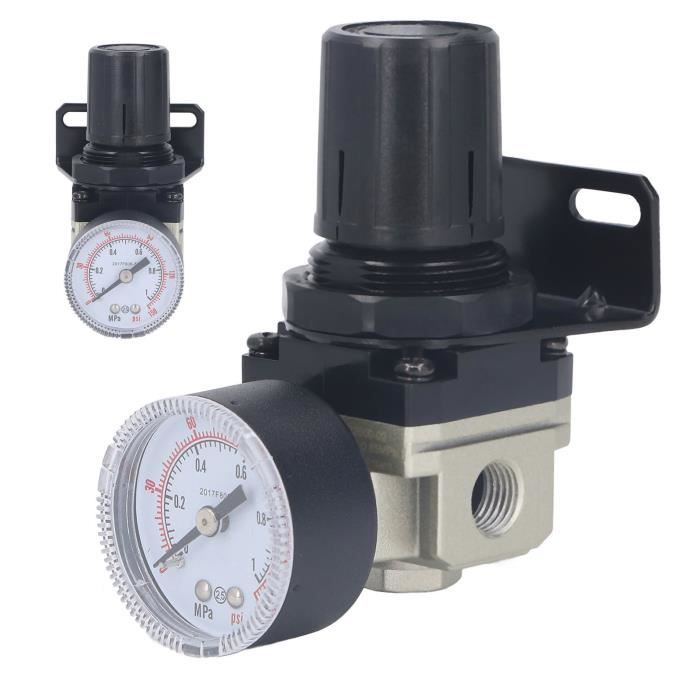 Régulateur De Pression Pour Compresseur D'air - 4 Trous - Plage 0-180 PSI - Neuf