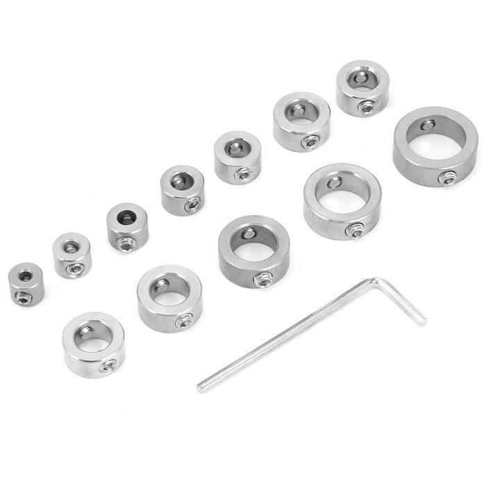 Zerone Collier de butée de profondeur 8 pièces / ensemble 3 ~ 16mm