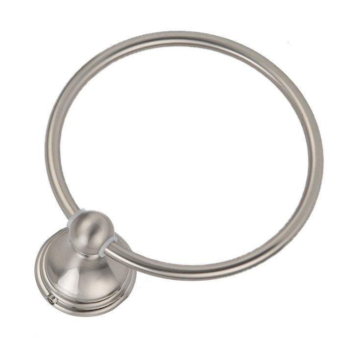 Anneau Porte-Serviettes Pivotant 180° Doré Brossé - Acier Inox 304 Salle De Bain Style Ferme Moderne