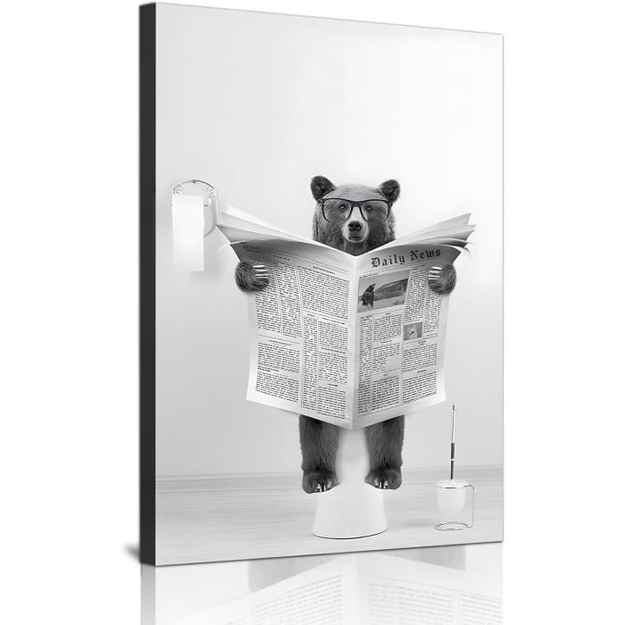 Affiches Sur Toile Pour Salle De Bain – Déco Moderne Noir Et Blanc – Lot De 3, Format 30x40cm