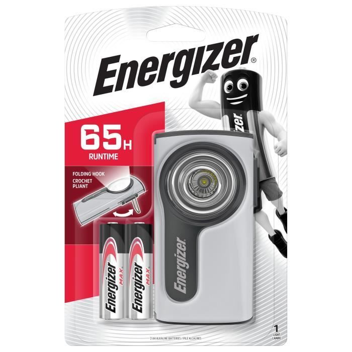 Lampe torche LED compacte - ENERGIZER - Bleu - 40 lumens - Autonomie 65 h - Portée 45 m - 2 piles AA incluses Lampe torche LED compacte - ENERGIZER - Bleu - 40 lumens - Autonomie 65 h - Portée 45 m - 2 piles AA incluses