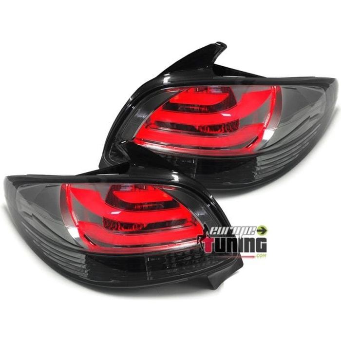 FEUX TUNING ARRIERES LED CELIS LCI FUMES POUR PEUGEOT 206 et 206 + (03911)