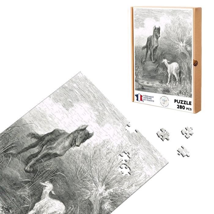 Puzzle Classique 280 pièces Le Loup Et l'Agneau Fable LaFontaine