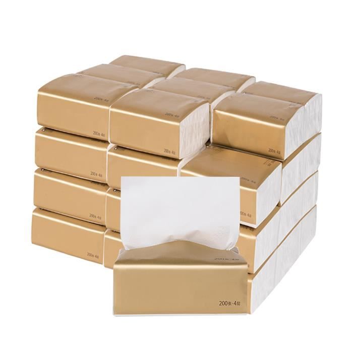 mouchoirs en papier doux Mouchoirs en Papier 200 Tirages, 4 Couches de Serviettes en Papier Jetables mercerie tissu 1 paquet