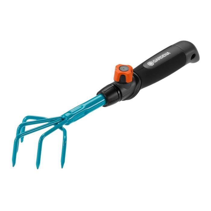 Griffe à fleurs GARDENA Combisystem® 3 dents Acier inoxydable Outil pour ameublir et aérer le sol - vue 2