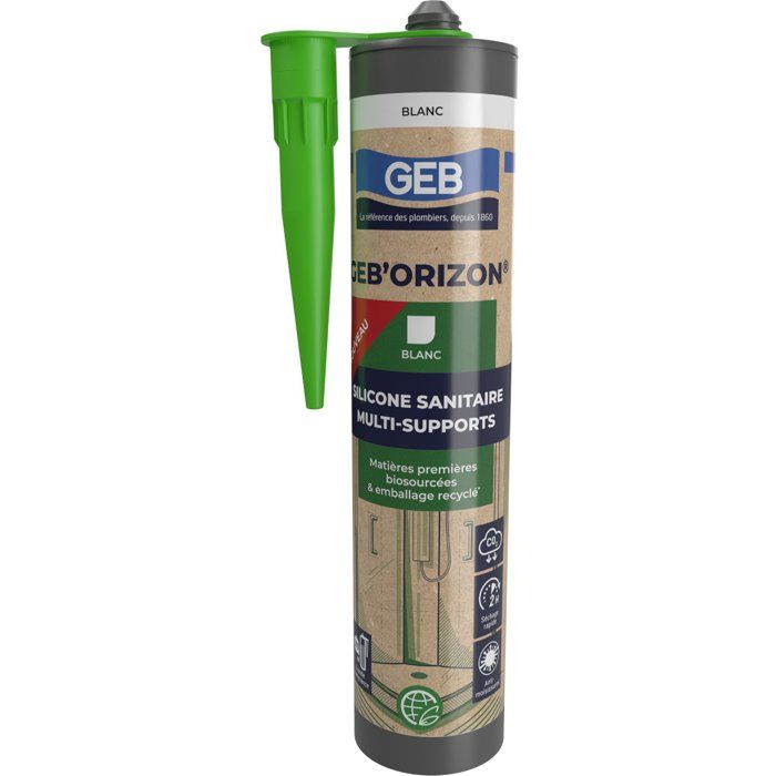 Silicone sanitaire supports GEBORIZON GEB 310 ml
