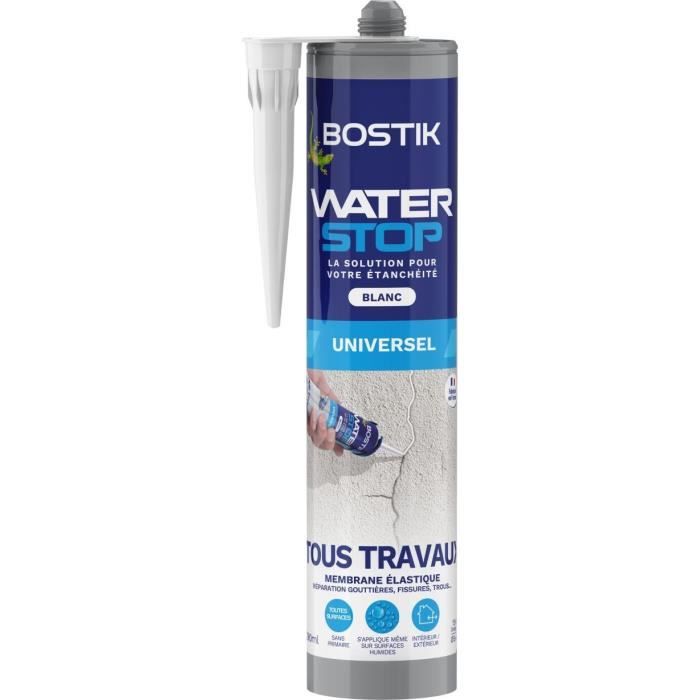 Membrane détanchéité BOSTIK Waterstop Réparation fuites Cartouche 290 ml