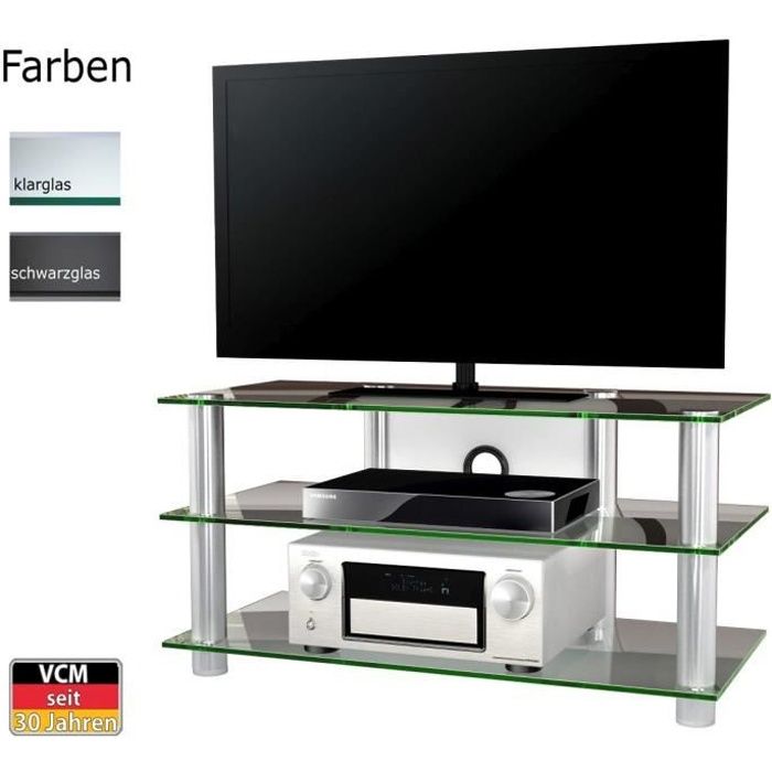 meuble tv zumbo 110 - homelife24 - verre - rangement pratique - design contemporain