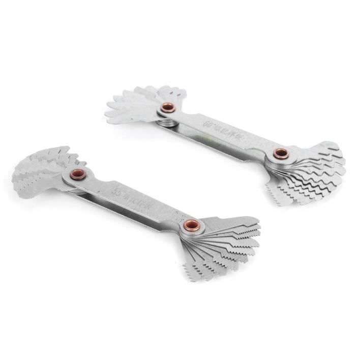 HURRISE Screw Pitch Gauges, Thread Gauge Metric 60° Imperial 55° for