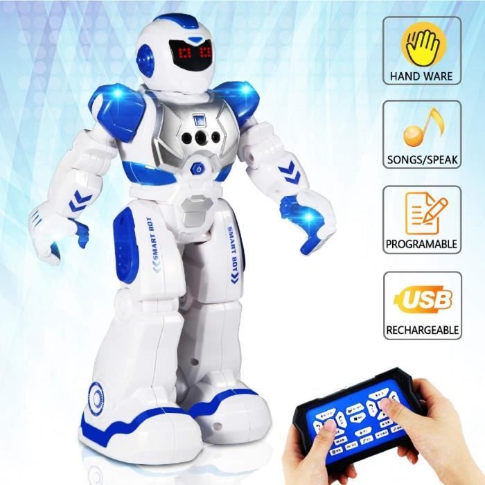 teyiwei Robots Rc pour Enfants Robot Télécommandé Détection de Geste Programmable Intelligent Jouets Robot Rc pour Garçons Filles Enfants de 8 Ans Et Plus