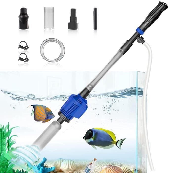 Comparer les prix de JINZDASU 4 en 1 Aspirateur Aquarium Automatique, 20W 1000L-H Aspirateur D'aquarium, Nettoyeur de Gravier, Changeur D'eau Aquarium