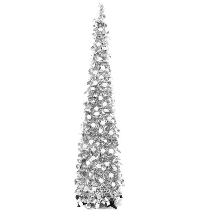 Sapin de Noël Artificiel, Arbre de Noël de 1,5m Pliable, Sapin