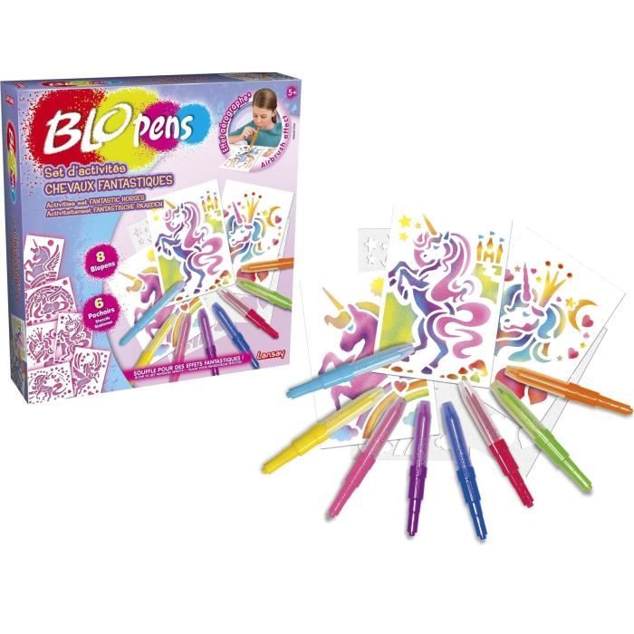 Set D'activités LANSAY 23504 – Chevaux Fantastiques Avec Blopens Et Pochoirs