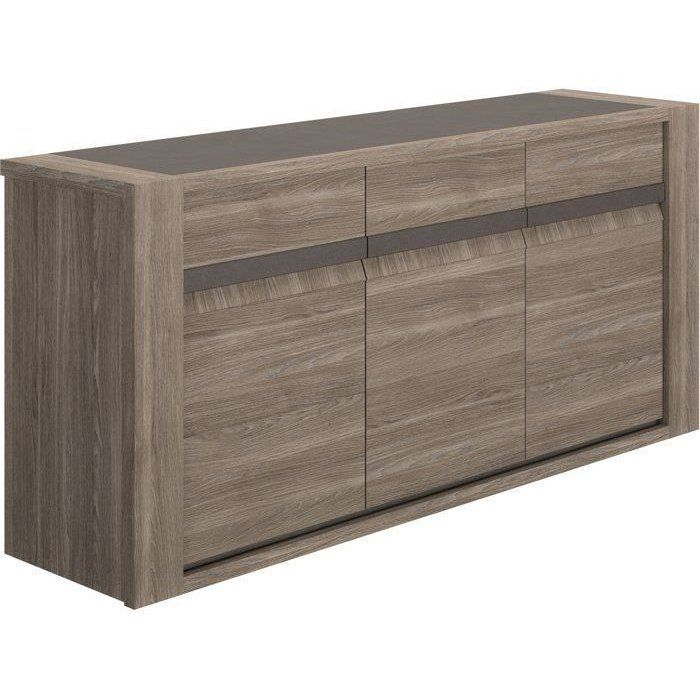 Buffet MARCEAU – Coloris Chêne Reed – 3 Portes – 190 × 48 × 88 cm – GAMI Buffet MARCEAU – Coloris Chêne Reed – 3 Portes – 190 × 48 × 88 cm – GAMI