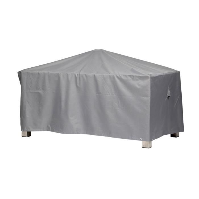 housse de protection pour table de jardin rectangulaire | 155 x 95 x 71 cm | polyester tissé oxford 600d, couleur : gris