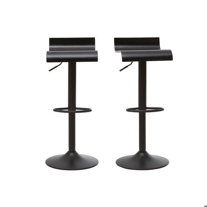 Miliboo - Tabourets de bar design noirs (lot de 2) SURF Miliboo - Tabourets de bar design noirs (lot de 2) SURF