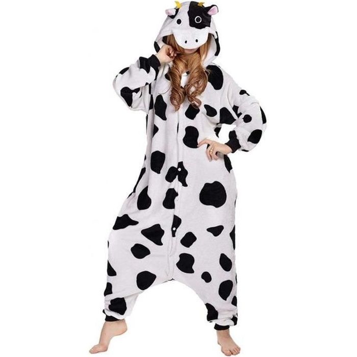 Vache laitière Combinaison Pyjama animaux femme Nuit Vêtements Onesie  Halloween Costume Soirée de Déguisement - Cdiscount Prêt-à-Porter