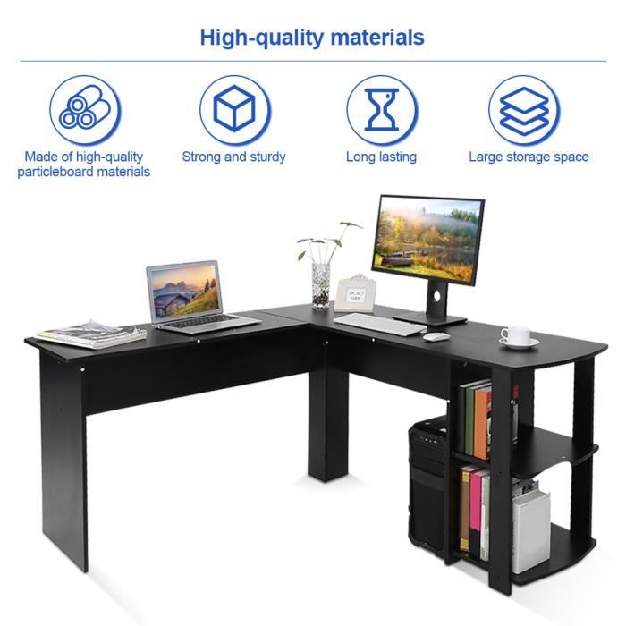 Bureau Informatique Avec Tablette Coulissante Pour Clavier Meuble De Bureau Pour Ordinateur 136 X 130 X 72 Cm Achat Vente Meuble Informatique Bureau Informatique Avec Ta Soldes Sur Cdiscount Des Le 20 Janvier Cdiscount