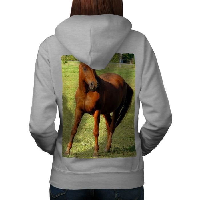 Cheval blanc Éclaboussures D/'eau Sweat-shirt animal nature sauvage Mustang Sweater