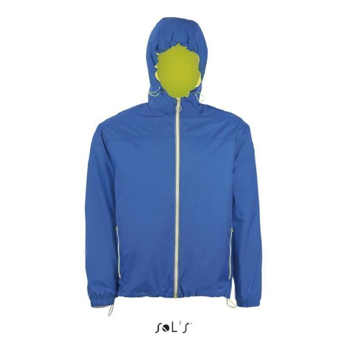 Coupe-Vent Homme - Skate - Royal/jaune Fluo - Déperlant - Respirant - Taille L Coupe-Vent Homme - Skate - Royal/jaune Fluo - Déperlant - Respirant - Taille L