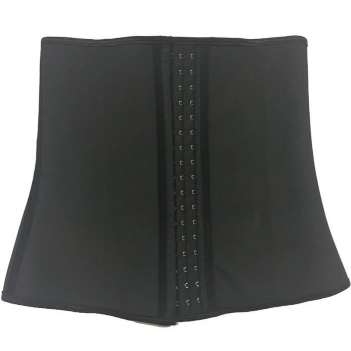 Corset Femme En Coton Noir Avec Baleines Acier - Réduction Taille 7-13 Cm - Guide Taille Inclus - 8