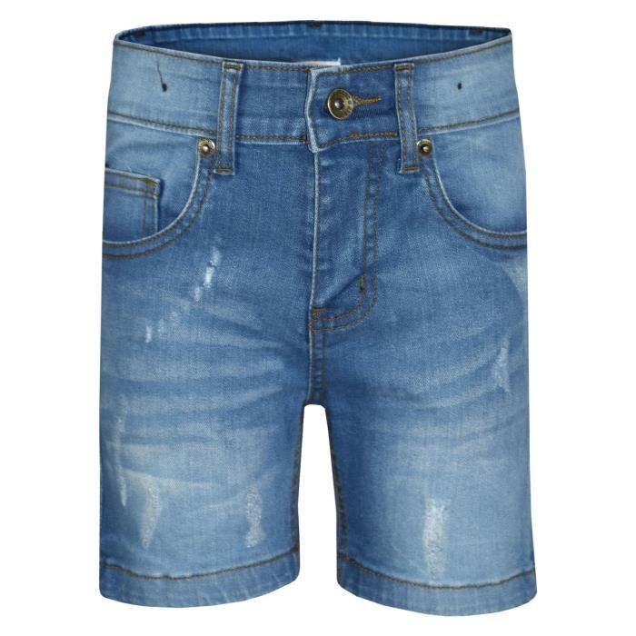 Enfants Garçons Short Jeans Bleu Foncé Déchiré Chino Bermuda Longueur Enfants Garçons Short Jeans Bleu Foncé Déchiré Chino Bermuda Longueur