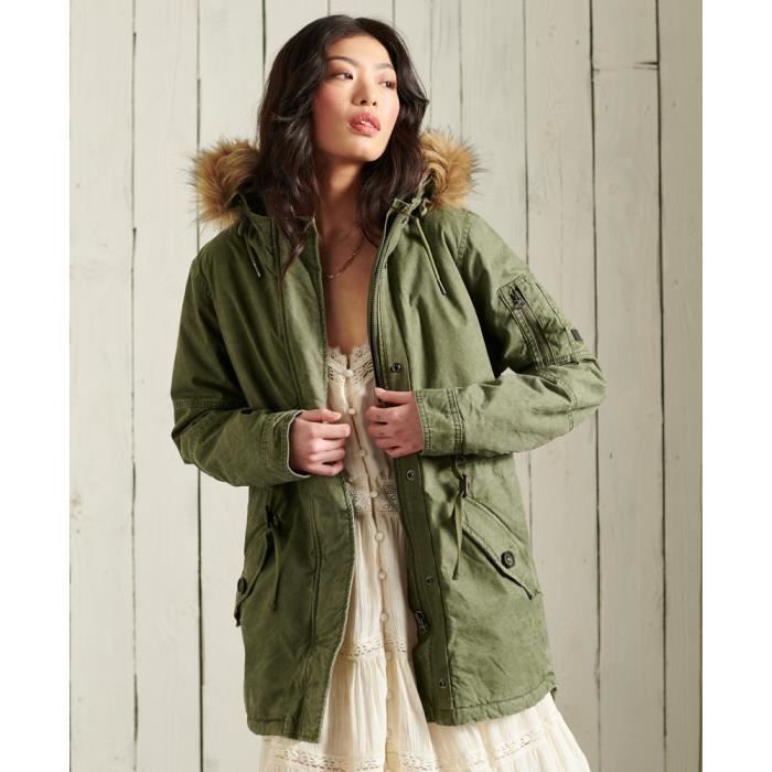 Parka femme Superdry Field kaki Kaki Cdiscount Pr t Porter