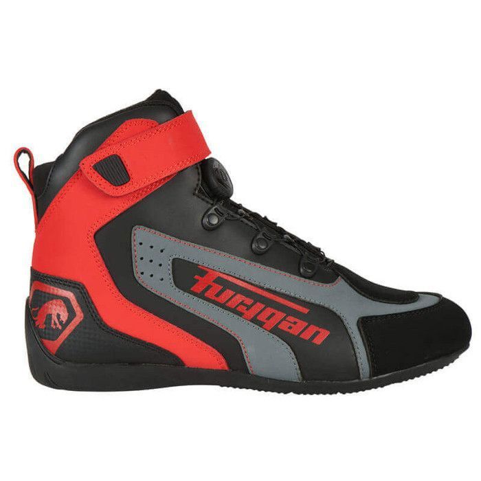 Baskets Moto Furygan Stockton D30 - Noir/Rouge, Protection D3O Intégrée