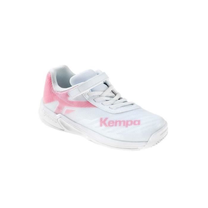 chaussures de handball indoor fille kempa wing 2.0 - blanc/rose - 30
