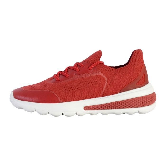 Geox Sneakers Femme - GEOX - D Spherica Actif A - Rouge - Synthétique - Lacets Plats