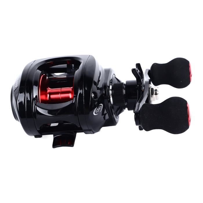 Moulinet De Pêche Wantao - Tambour Noir - Ratio 3.8:1 - Pour Pêche En Mer Ou Bateau
