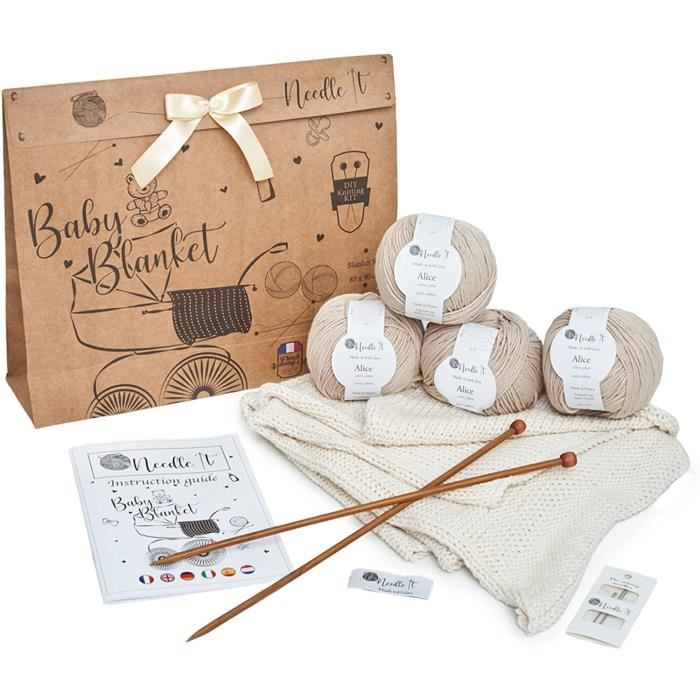 Kit De Crochet Et Tricot Pour Débutant - 56 Pièces Avec Aiguilles, Ciseaux, Ruban Et Boîte De Rangement - Idéal Pour Créations DIY