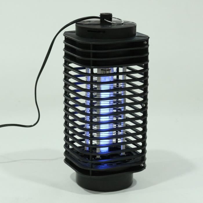 Lampe Anti Moustique Lumiere Bleue 500 V - A Poser ou a Suspendre - Avec  Anneau de Suspension - Utilisation Interieur ou Exterieur - 26,5 x 11,5 CM  - Matériels de camping et randonnée - Achat & prix