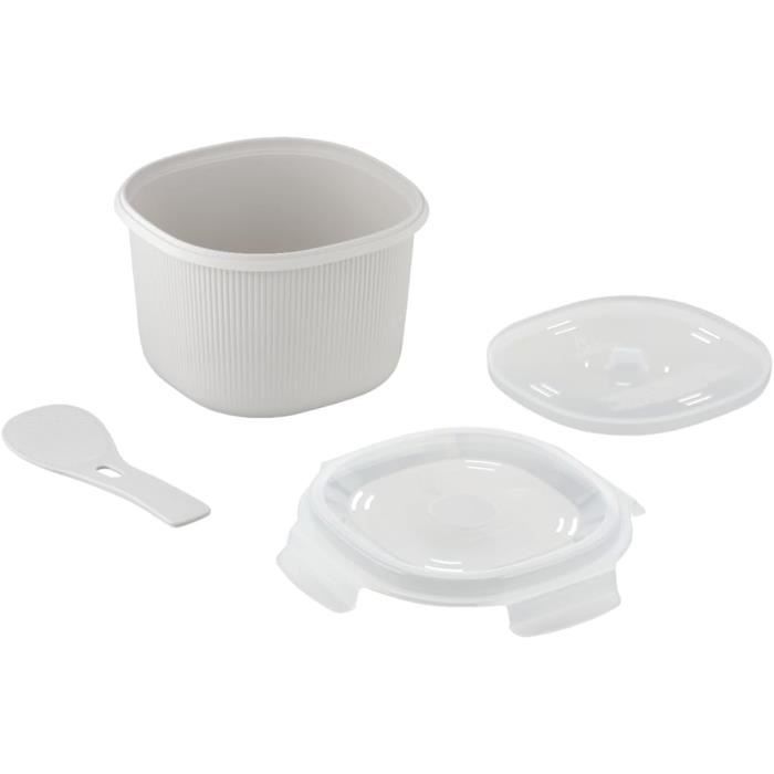 Autocuiseur Micro-ondes Multifonction – Pour Riz, Pâtes, Légumes, 27,5 X 14 Cm, Rouge, Cuisson Rapide