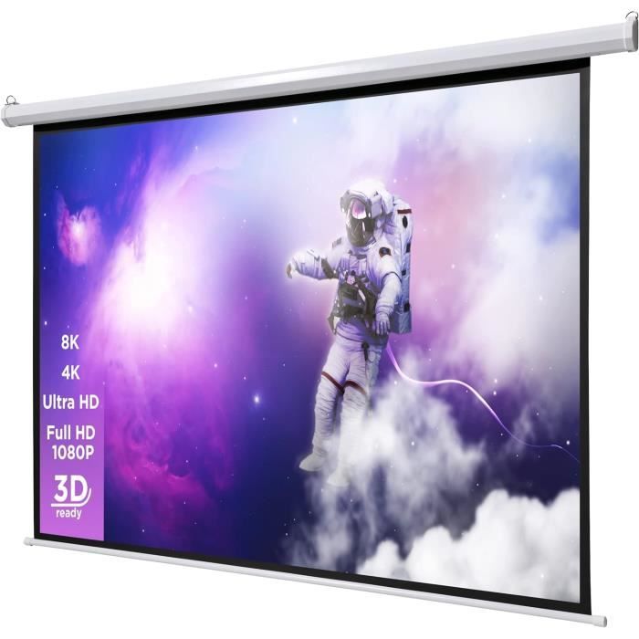 Basic Écran De Projection Électrique Motorisé Idéal Pour Le Home Cinéma ...