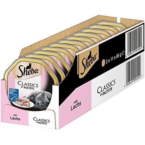 Comparer les prix de Sheba chat Doublure de Nourriture Classics, 22 Bols (2x 11 x 85 g) 4008429095504