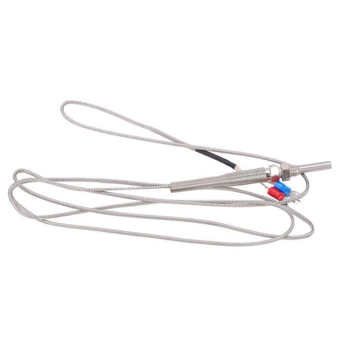 Thermocouple Type K M8 - Sonde Température 0-400°C, Longueur 150mm, Câble 5m, Acier Inoxydable