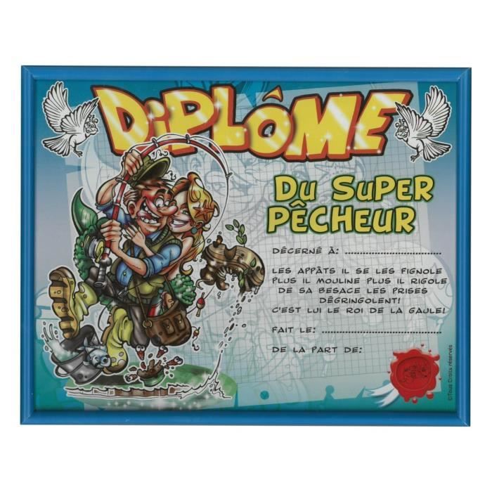 Cadre Diplome Du Super Pecheur Cdiscount Maison