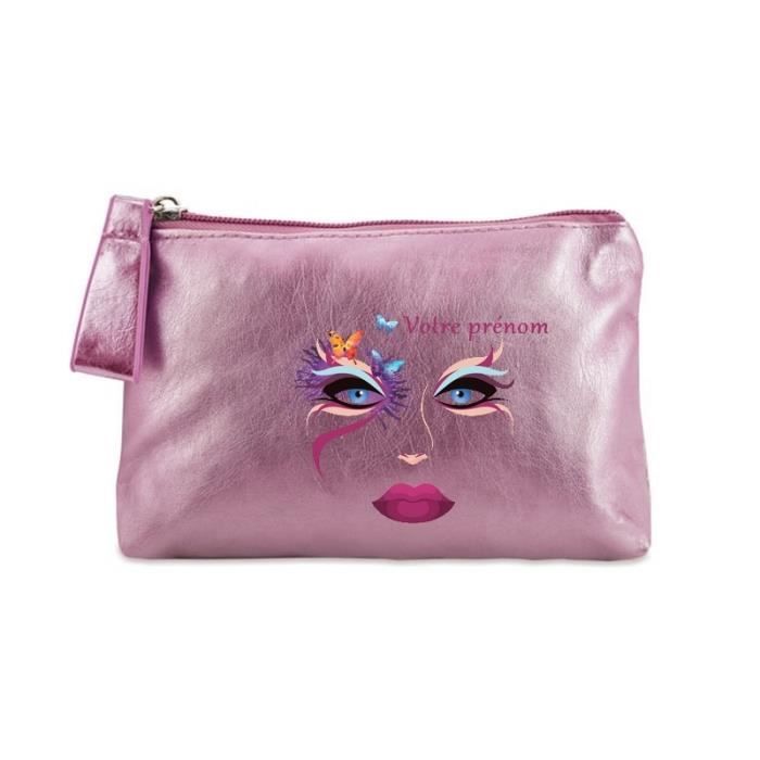 Trousse de maquillage de voyage, Rose vif., Élégant Trousse de maquillage de voyage, Rose vif., Élégant