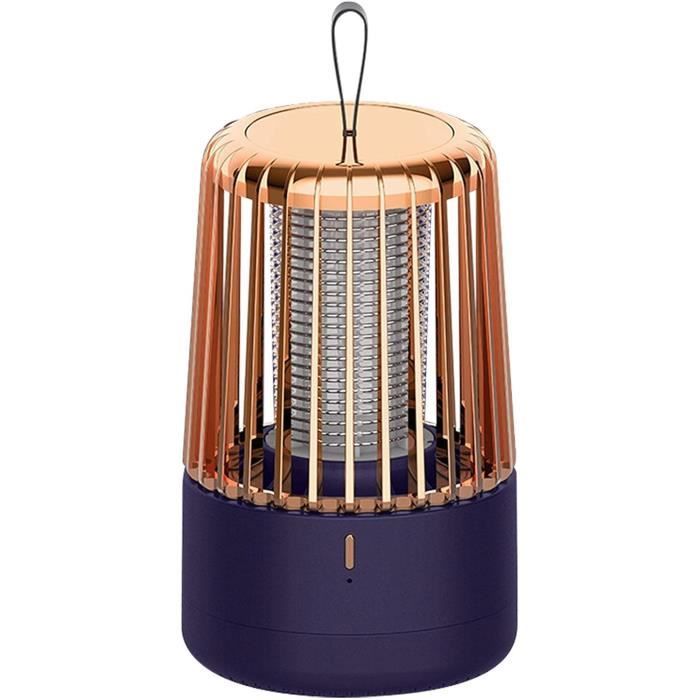 Lampe Anti-moustiques UV Rechargeable - Tueur D'insectes électrique 360°, Sans Produits Chimiques - Pour Intérieur, Extérieur, Jardin, Camping - 7
