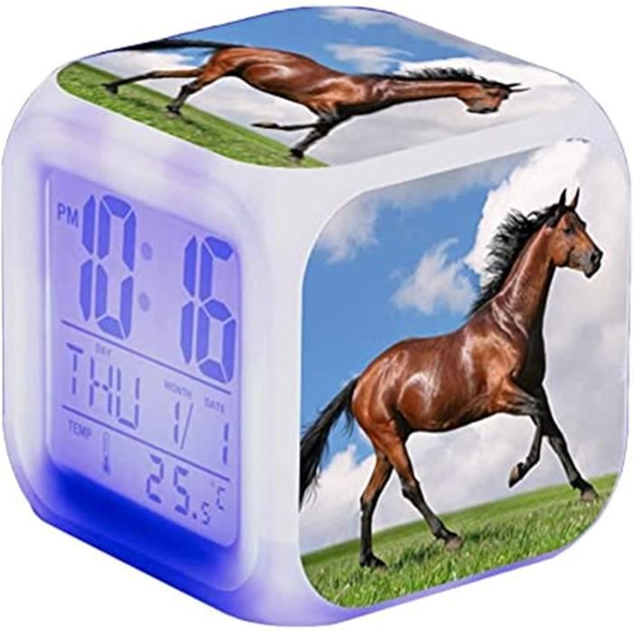 Horloge led cheval