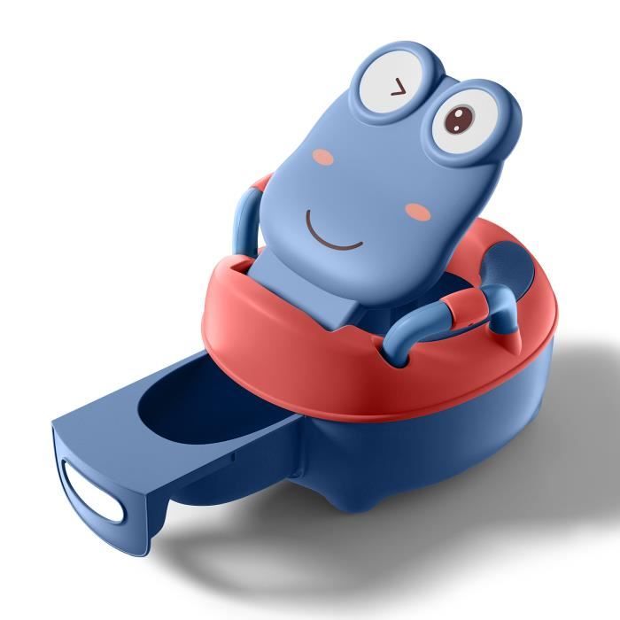 UISEBRT Pot pour Enfants WC Siège de Toilette pour Tout-petits avec Poignées pour Bébé Entraînement des Toilettes Classique-Bleu