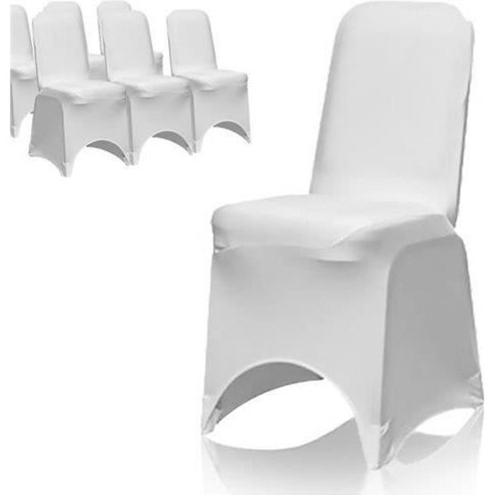 Élégant Événements Blanc Housses de chaise en élasthanne/Lycra pour mariage banquet fête anniversaire Arche... # Lot de 25 