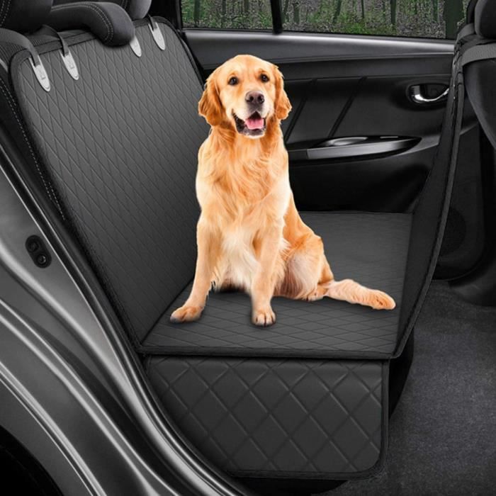 Housse de siège de voiture pour chien imperméable et anti-rayures pour sièges arrière de voitures (Noir) abilityshop