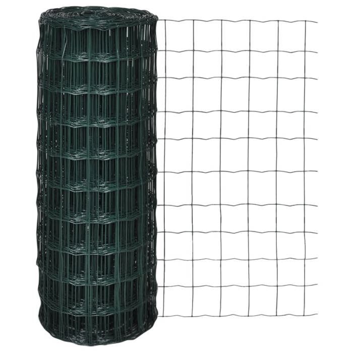 vidaXL Grillage 25x10 m avec Mailles Clôture de Jardin Bordure Grille Ferme 140579