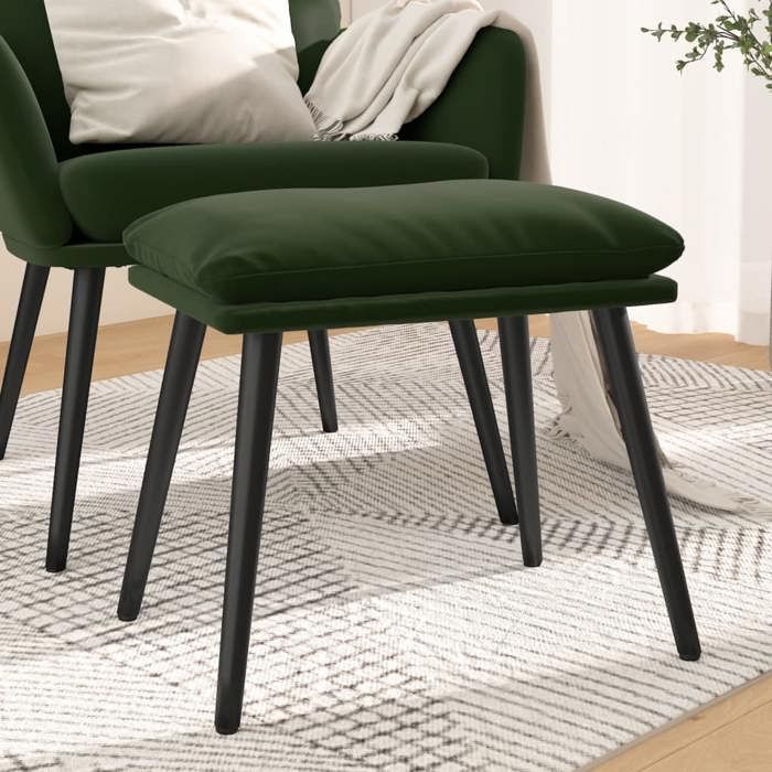 vidaXL Repose-pied Vert foncé 45x295x35 cm Velours 341506