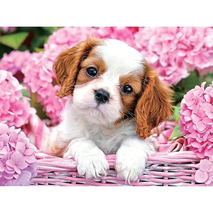 Hoobee 5D Diamond Painting Complet Perceuse Loup, DIY Diamond Painting Kits Animal Broderie Au Point De Croix Mosaïque Strass Décoration De La Maison 30x40 Cm