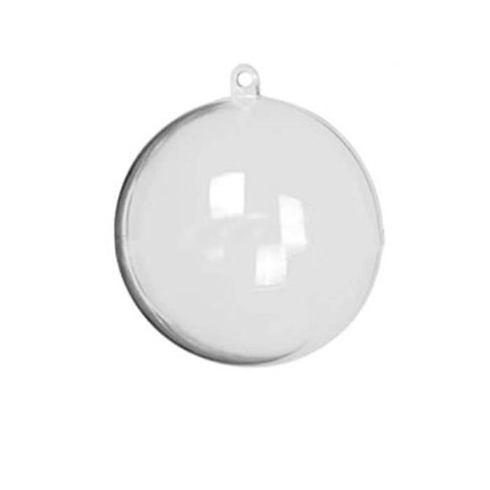 10pcs Boule Transparente 12cm Boules De Noël En Plastique à Remplir Décoration Suspension Décorer Pour Noel Sapin Mariag